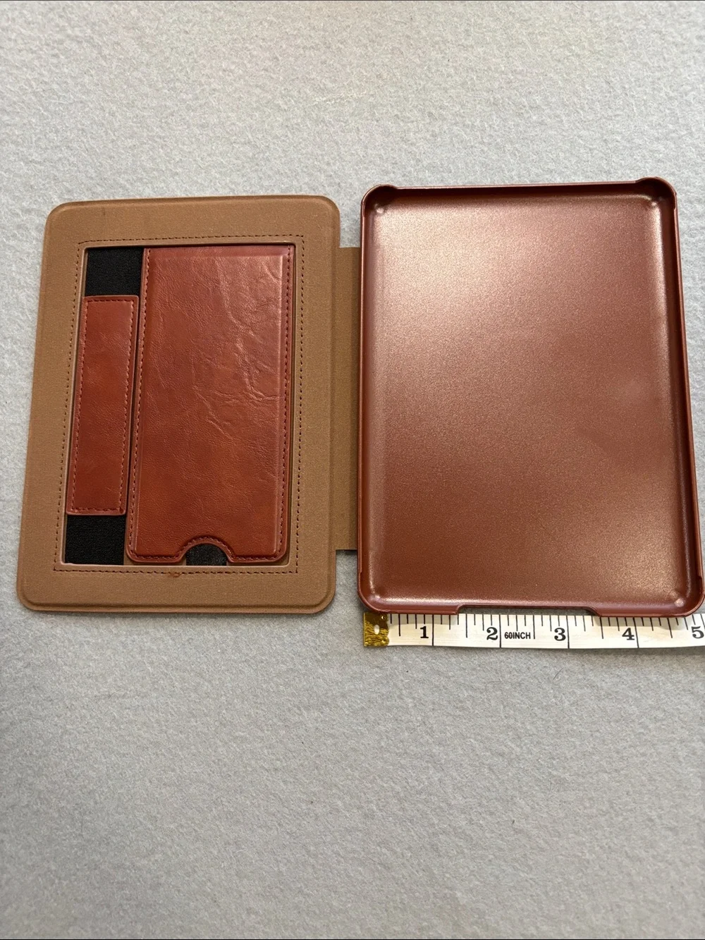 Vintage Brown Leather-Style Tablet Folio Case - fit 7” Kindle